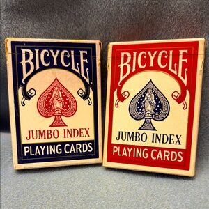 Bicycle Jumbo Index Playing Cards - Red and Blue
